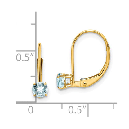 14K Gelbgold Aquamarin Ohrringe March