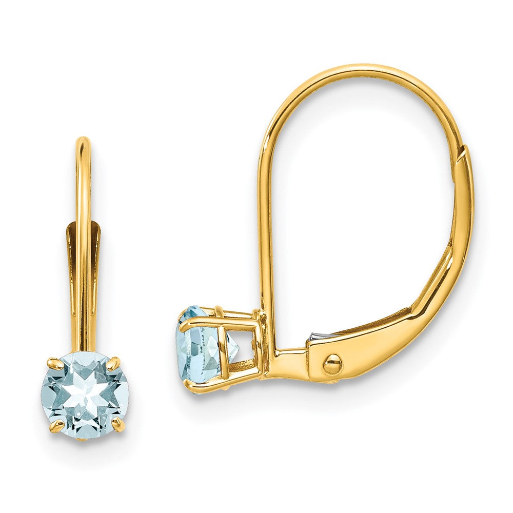 14K Gelbgold Aquamarin Ohrringe March