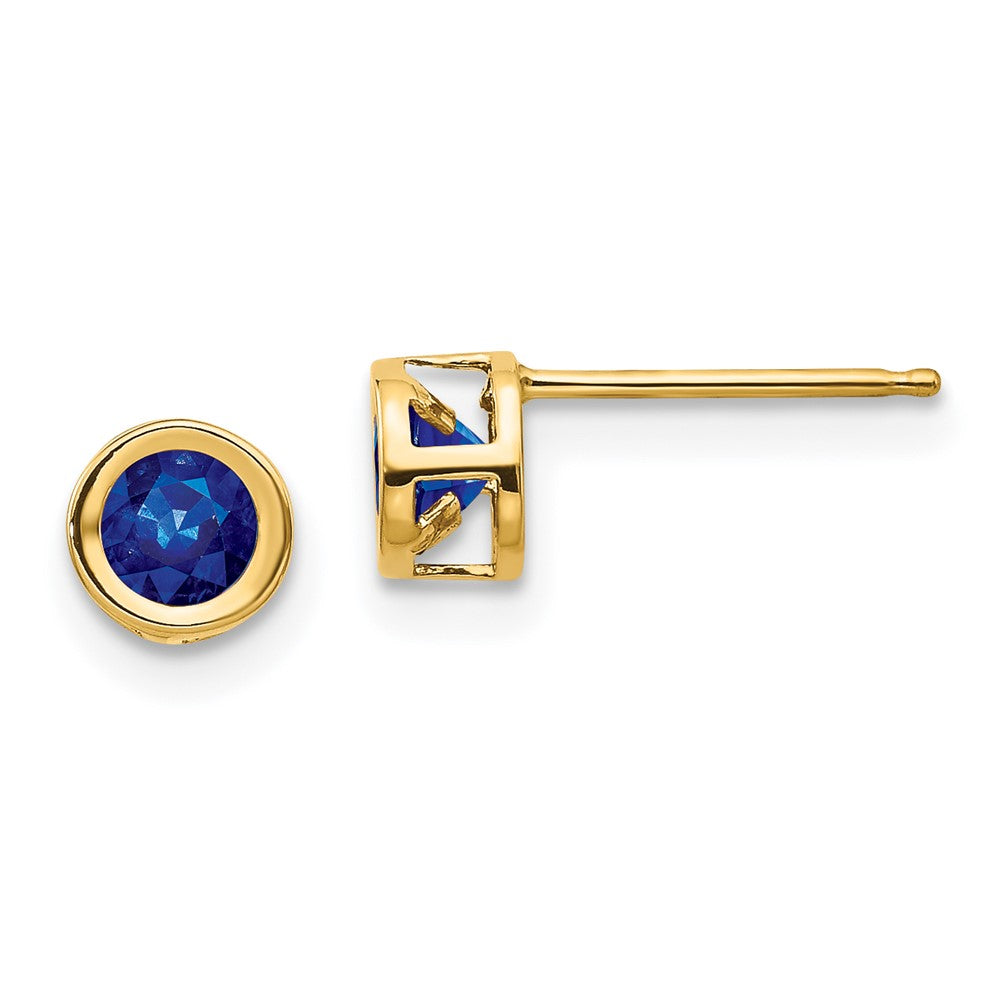 14K Gelbgold Saphir Ohrringe September