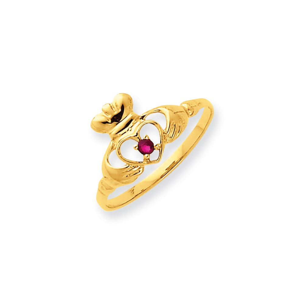 14K Gelbgold Ring mit Granat-Geburtsstein