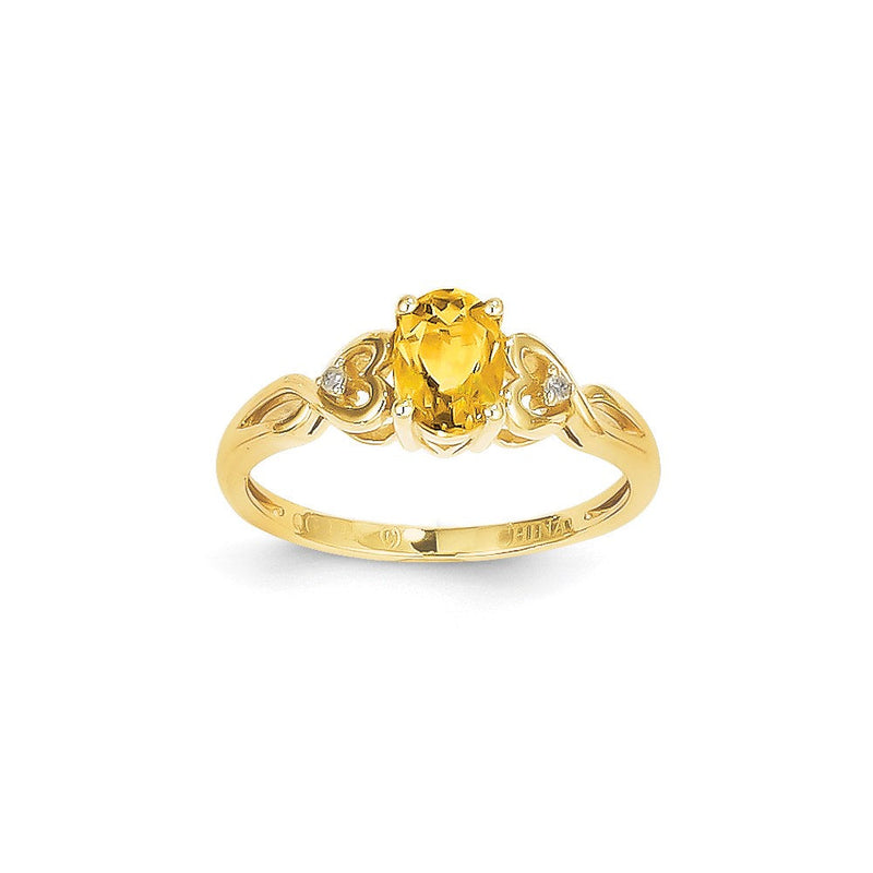 14K Gelbgold CI-Diamantring