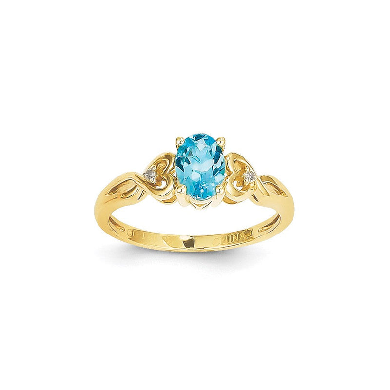 14k Gelbgold Light BT Dia Ring
