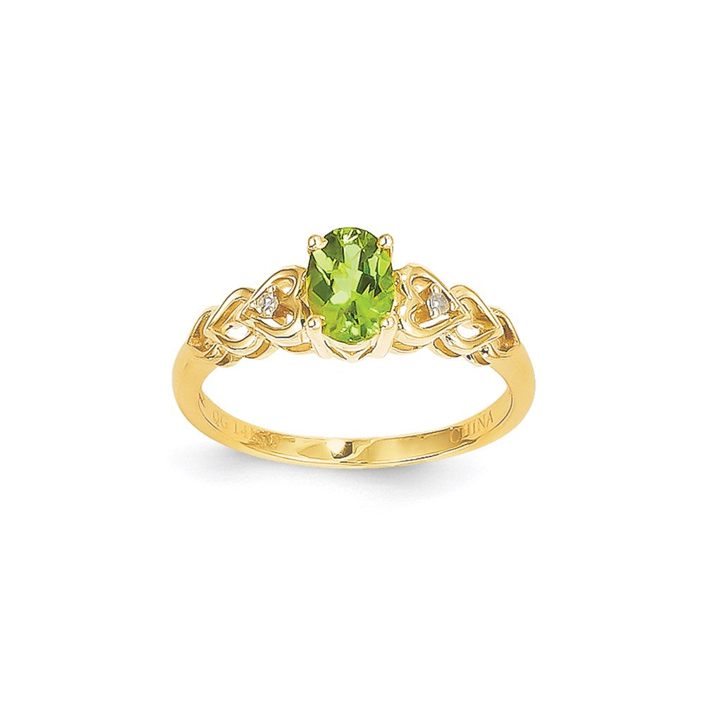 14K Gelbgold Diamant-Verlobungsring
