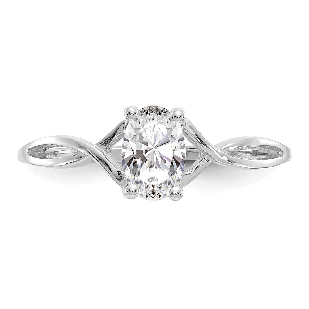 14K Weißgold Ring mit Topas-Geburtsstein