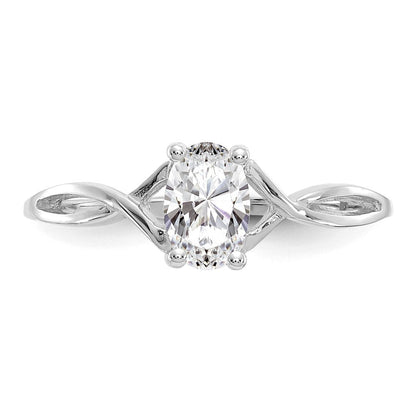 14K Weißgold Ring mit Topas-Geburtsstein