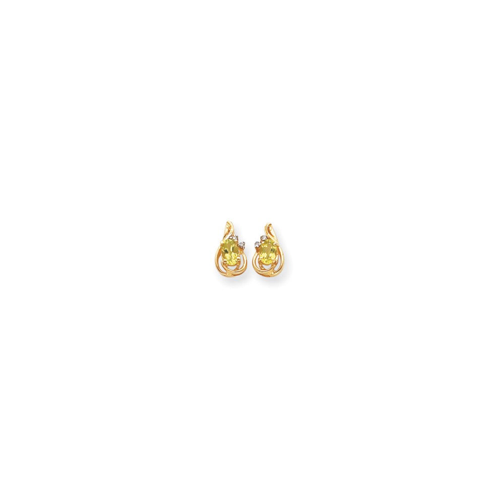 14K Gelbgold Diamant- & Perlen-Ohrringe