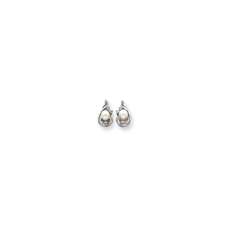 14K Weißgold Diamant- und FWCP-Ohrringe