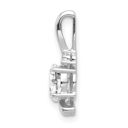 14K Weißgold Weißtopas-Diamant-Anhänger