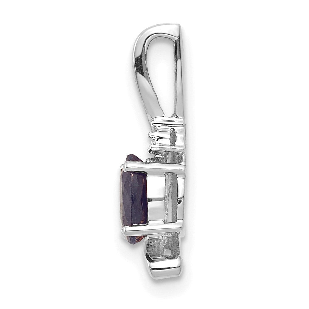 14K Weißgold Saphir und Diamant Anhänger