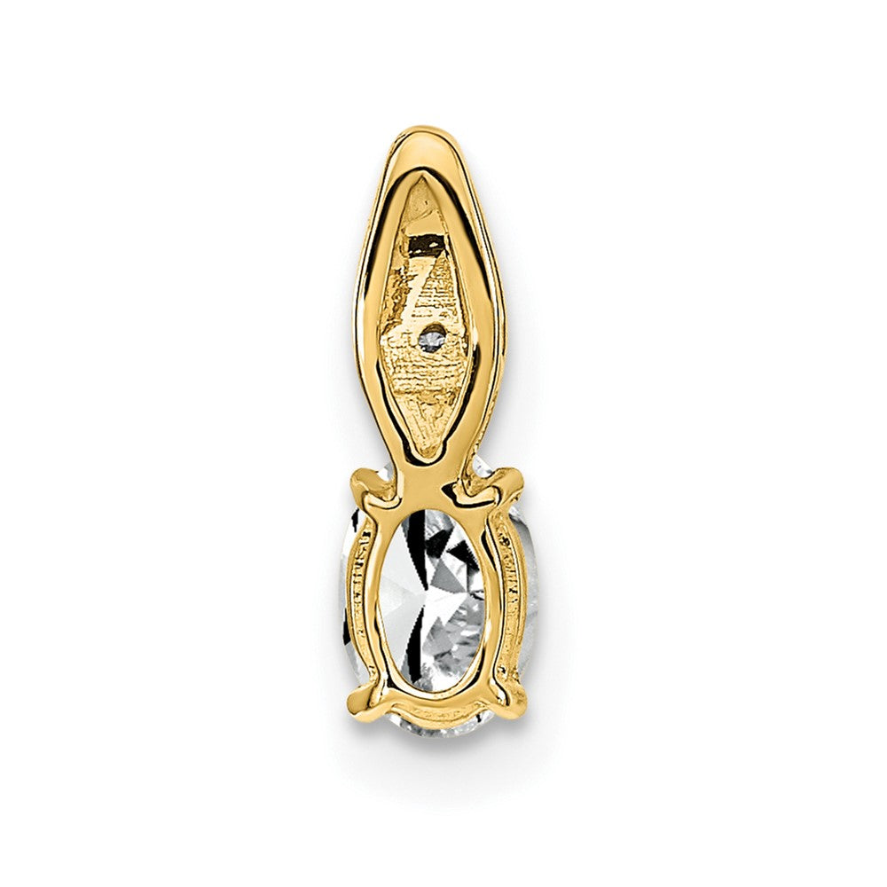14K Gelbgold 14K Weiß Topas und Diamant Anhänger