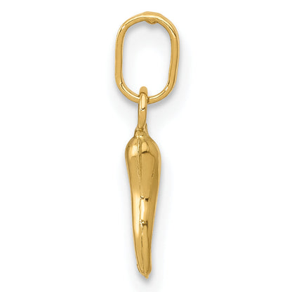 14K Gelbgold 14K 3d Italienisch Horn Charm