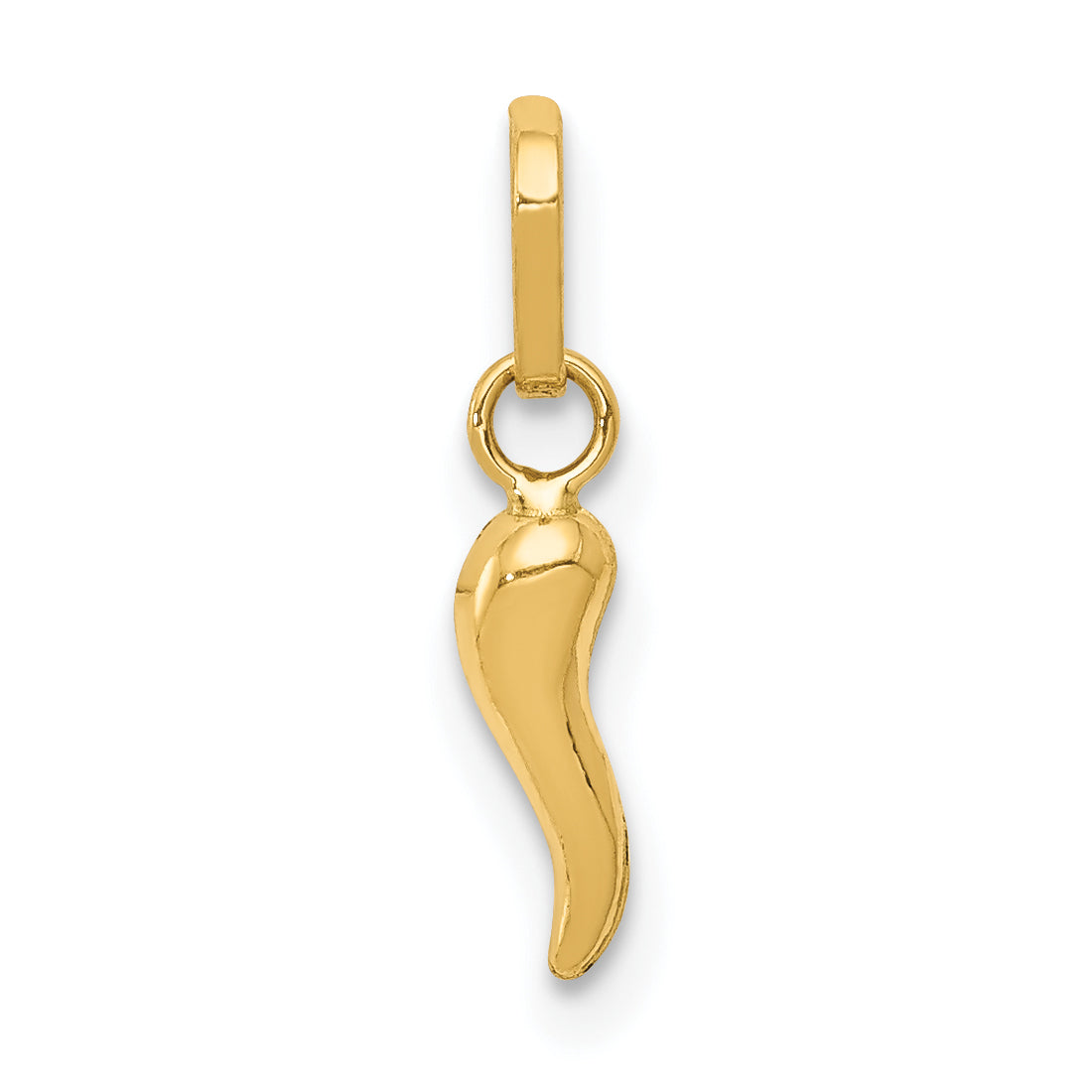 14K Gelbgold 14K 3d Italienisch Horn Charm