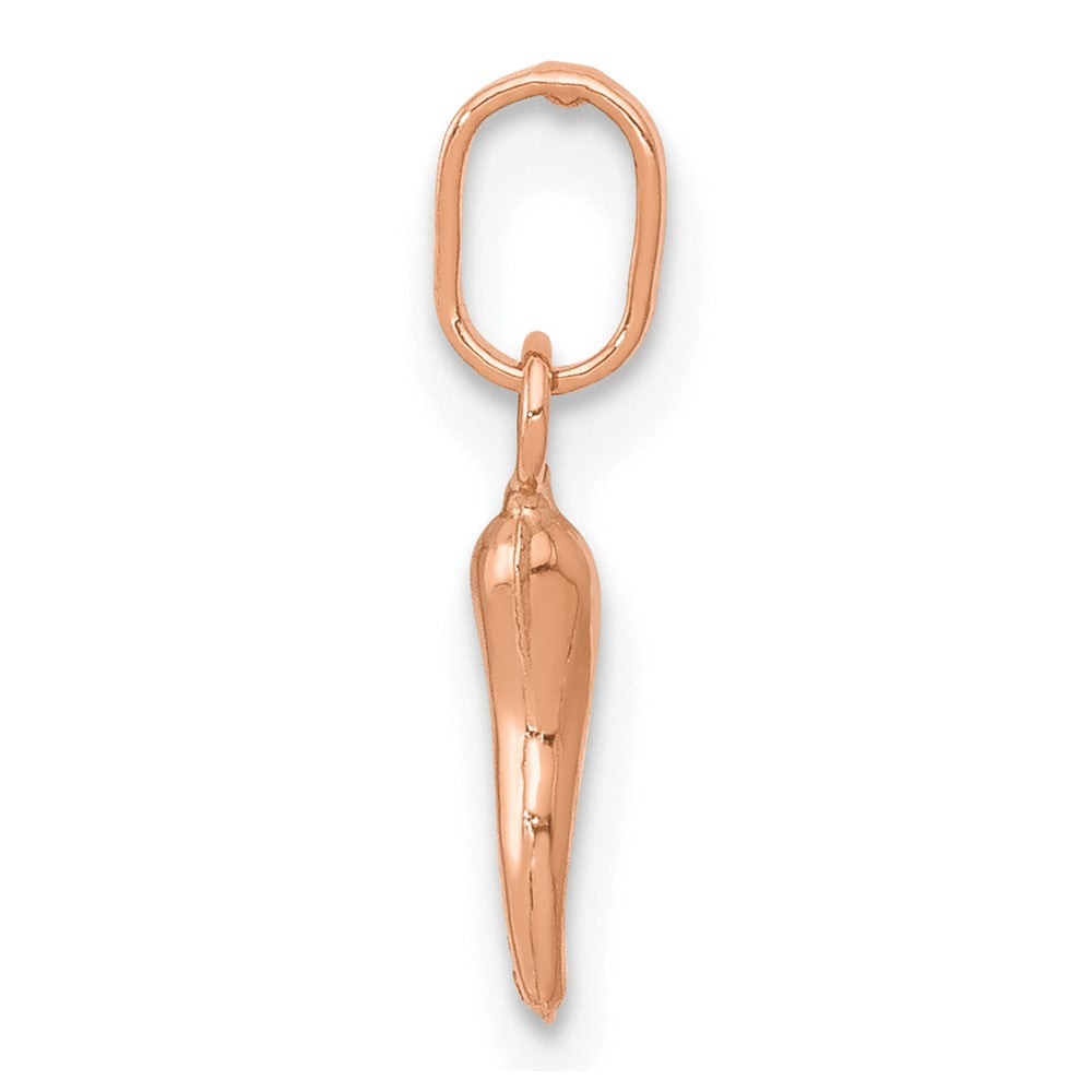 14K Roségold 3d Italienisch Horn Charm