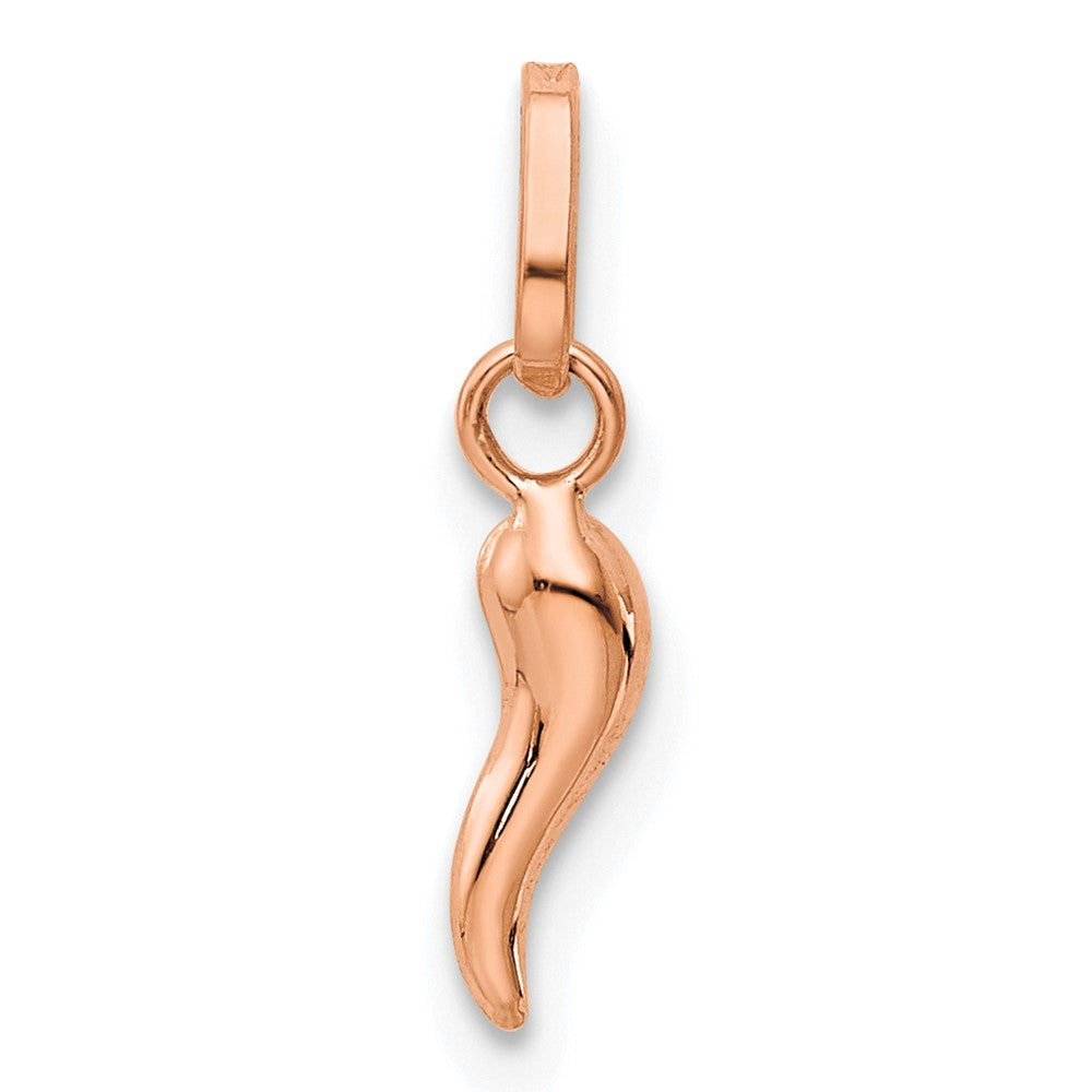 14K Roségold 3d Italienisch Horn Charm