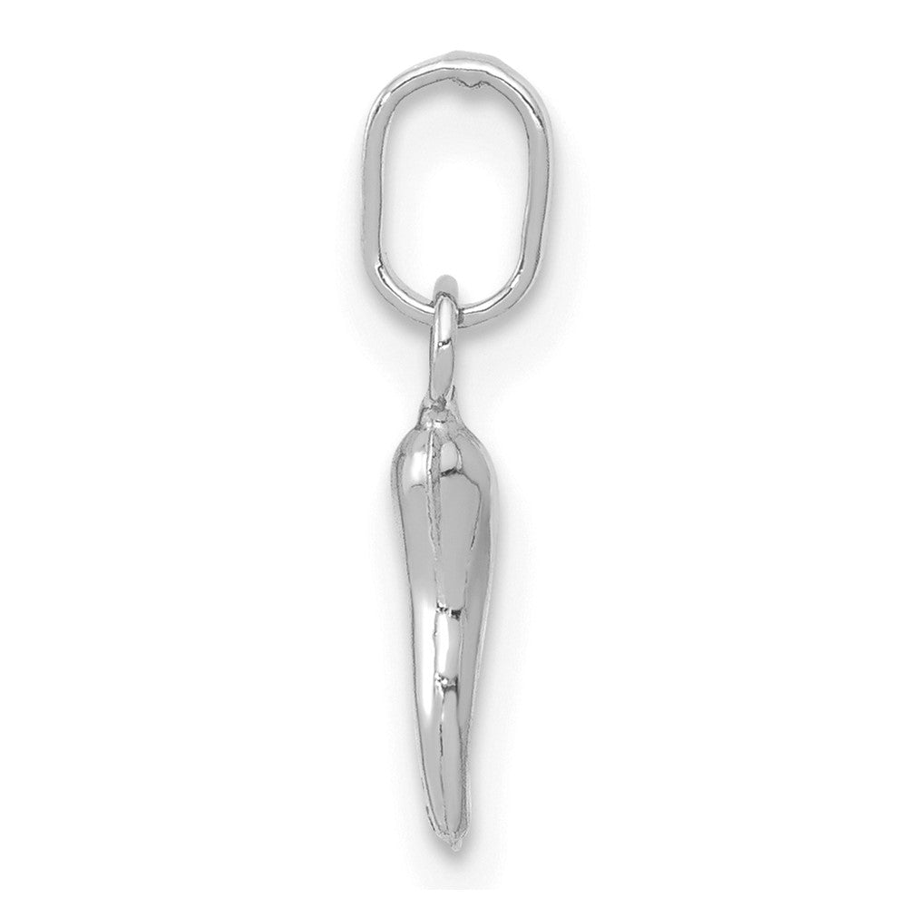 14K Weißgold 3d Italienisch Horn Charm