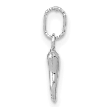14K Weißgold 3d Italienisch Horn Charm