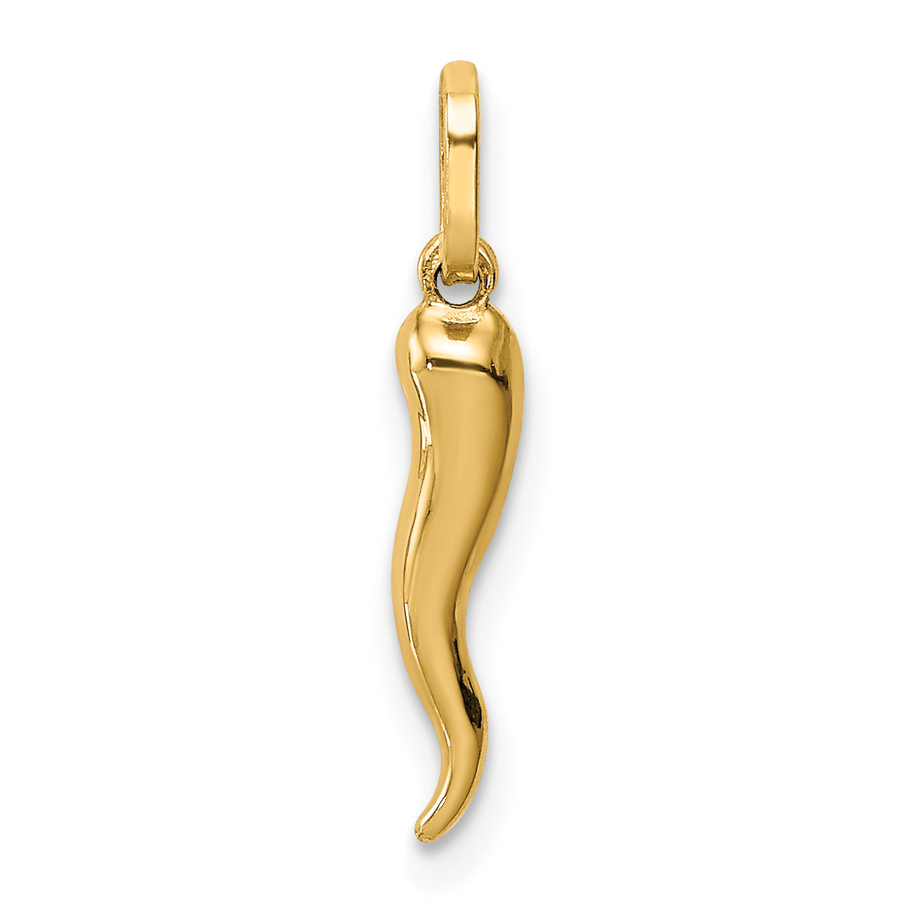 14K Gelbgold 14K 3d Italienisch Horn Charm