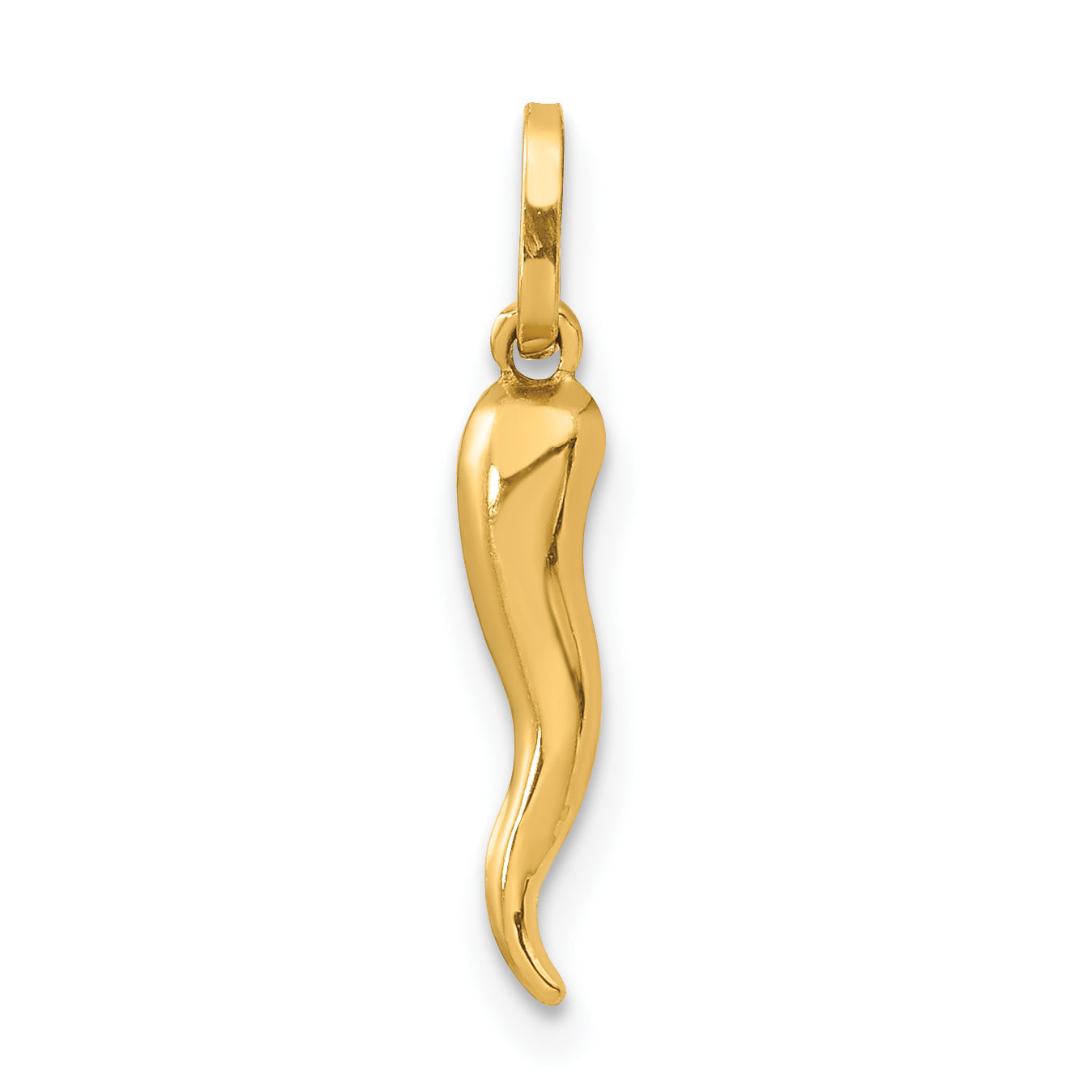 14K Gelbgold 14K 3d Italienisch Horn Charm