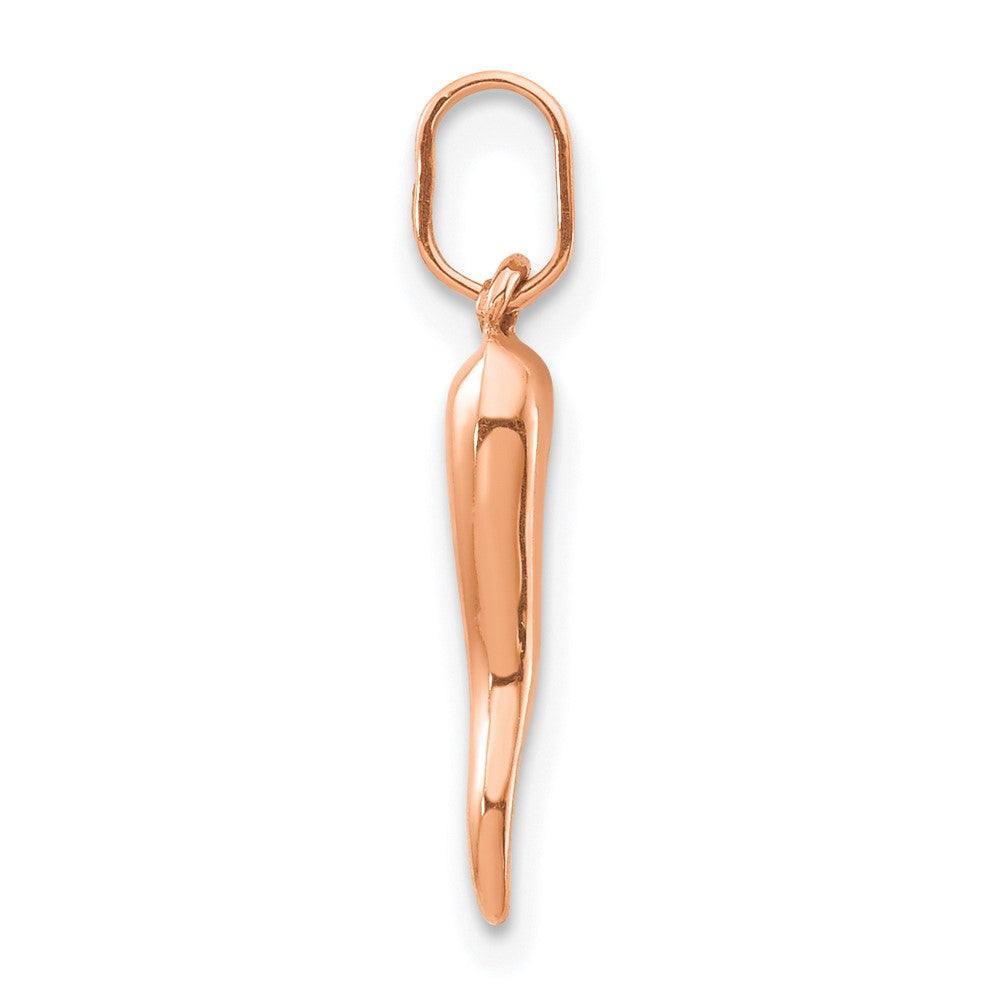 14K Roségold 3d Italienisch Horn Charm