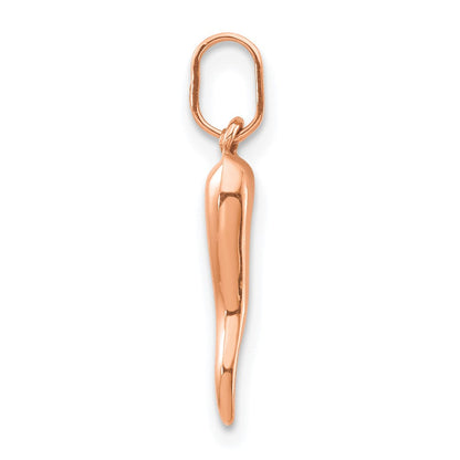 14K Roségold 3d Italienisch Horn Charm