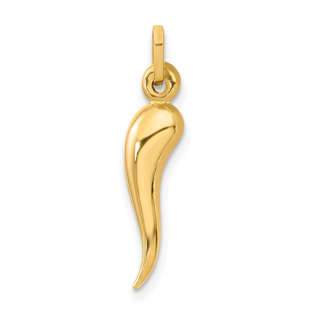 14K Gelbgold 14K 3d Italienisch Horn Charm