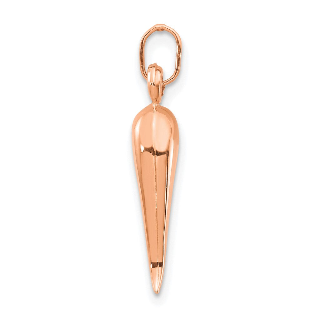 14K Roségold 3d Italienisch Horn Charm