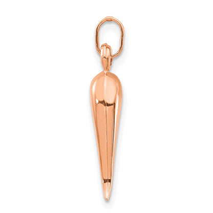 14K Roségold 3d Italienisch Horn Charm