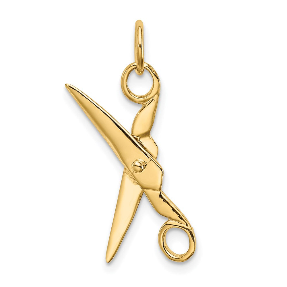 14K Gelbgold 14K 3d Beweglich Scissors Charm