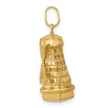 14K Gelbgold 3D-Windmühlen-Charm