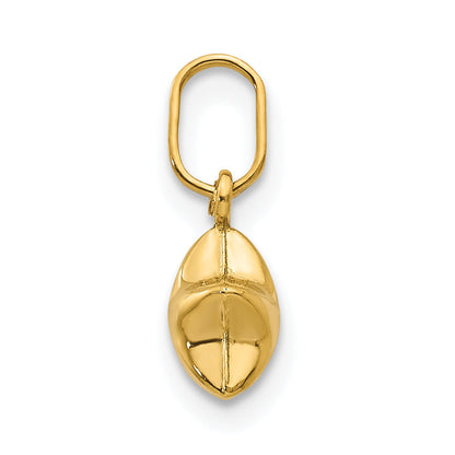 14K Gelbgold 14K 3d Gewölbt Stern Charm