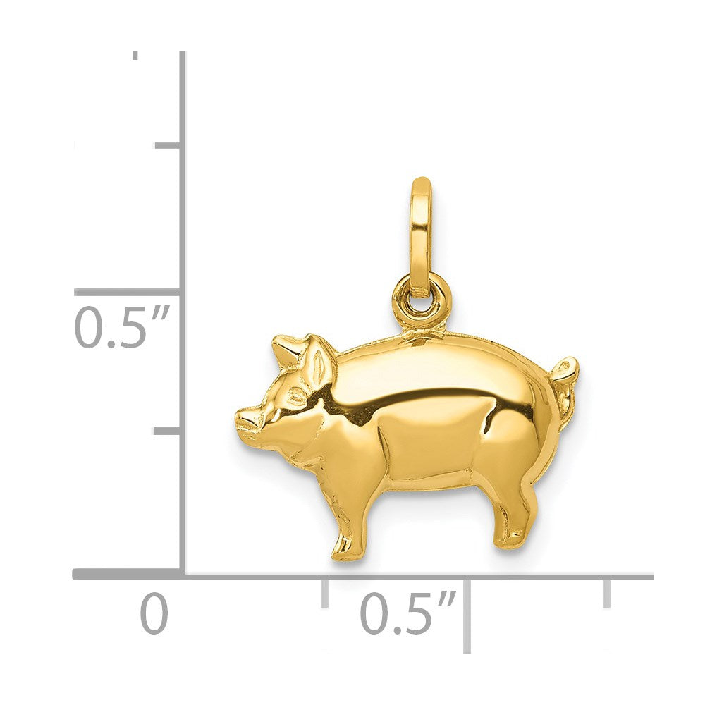 14K Gelbgold 14K Pig Charm