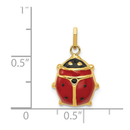 14K Gelbgold 14K Emailliert Marienkäfer Charm