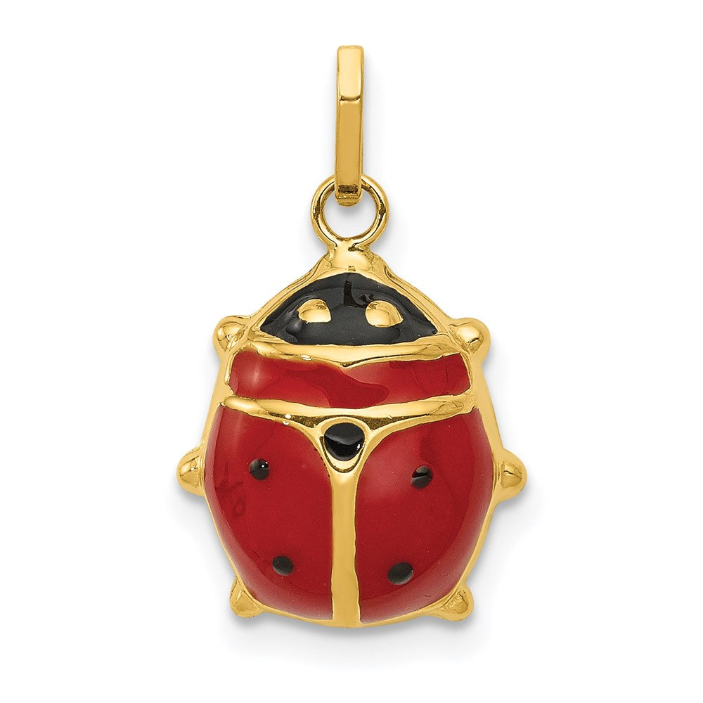 14K Gelbgold 14K Emailliert Marienkäfer Charm