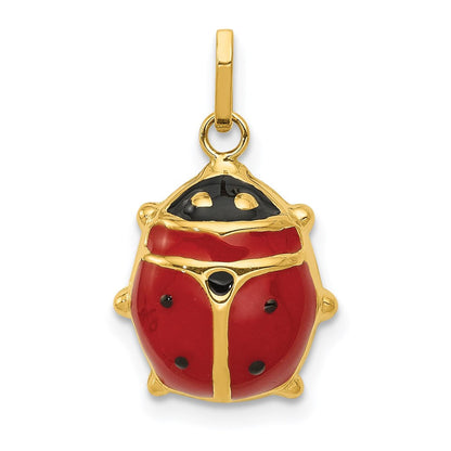 14K Gelbgold 14K Emailliert Marienkäfer Charm