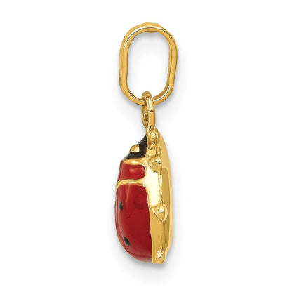 14K Gelbgold 14K Emailliert Marienkäfer Charm