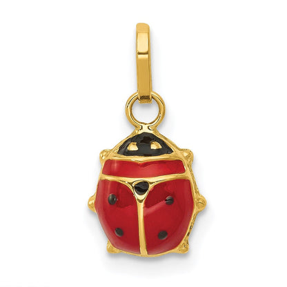 14K Gelbgold 14K Emailliert Marienkäfer Charm