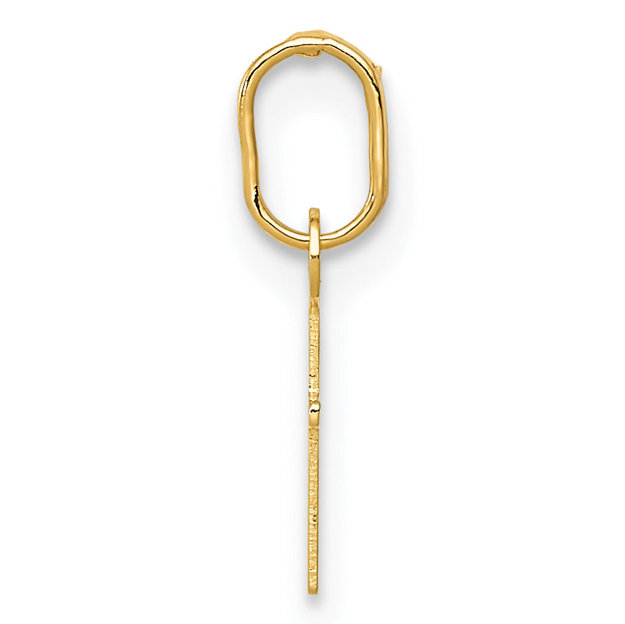 14K Gelbgold 14K Winzig Kreuz Charm