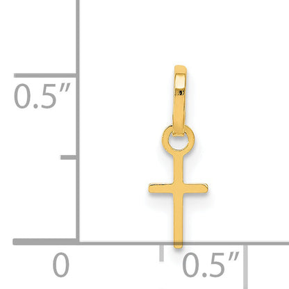 14K Gelbgold 14K Winzig Kreuz Charm