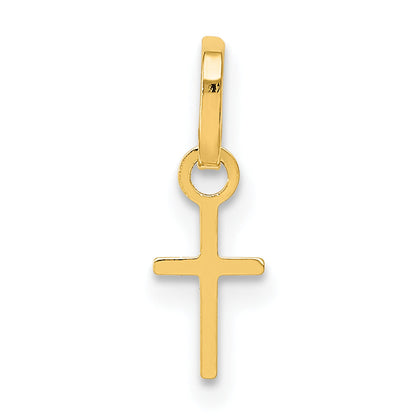 14K Gelbgold 14K Winzig Kreuz Charm