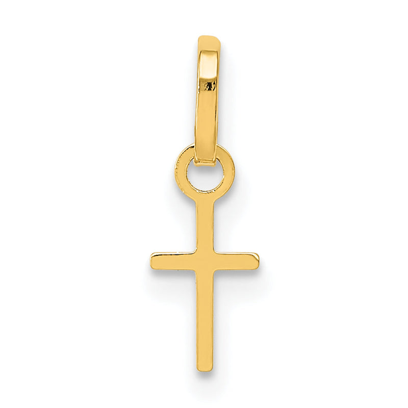 14K Gelbgold 14K Winzig Kreuz Charm