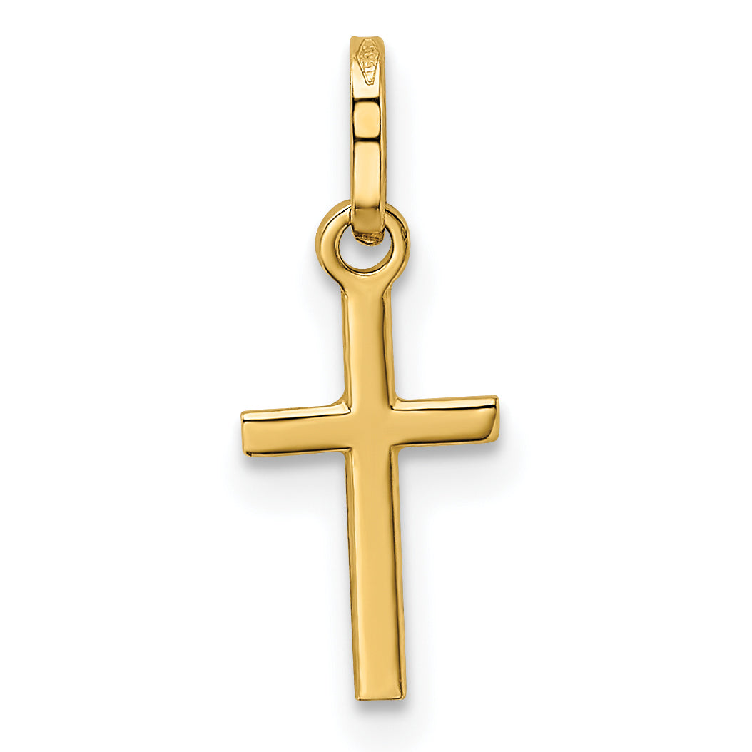 14K Gelbgold 14K Klein Kreuz Charm