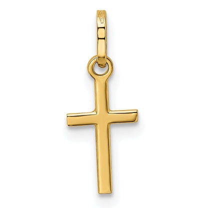 14K Gelbgold 14K Klein Kreuz Charm