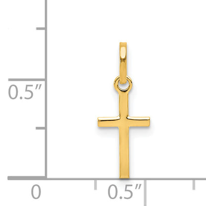 14K Gelbgold 14K Klein Kreuz Charm