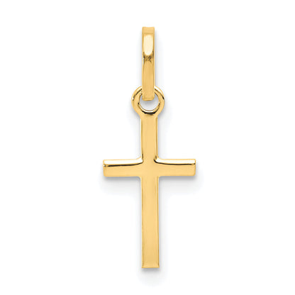 14K Gelbgold 14K Klein Kreuz Charm