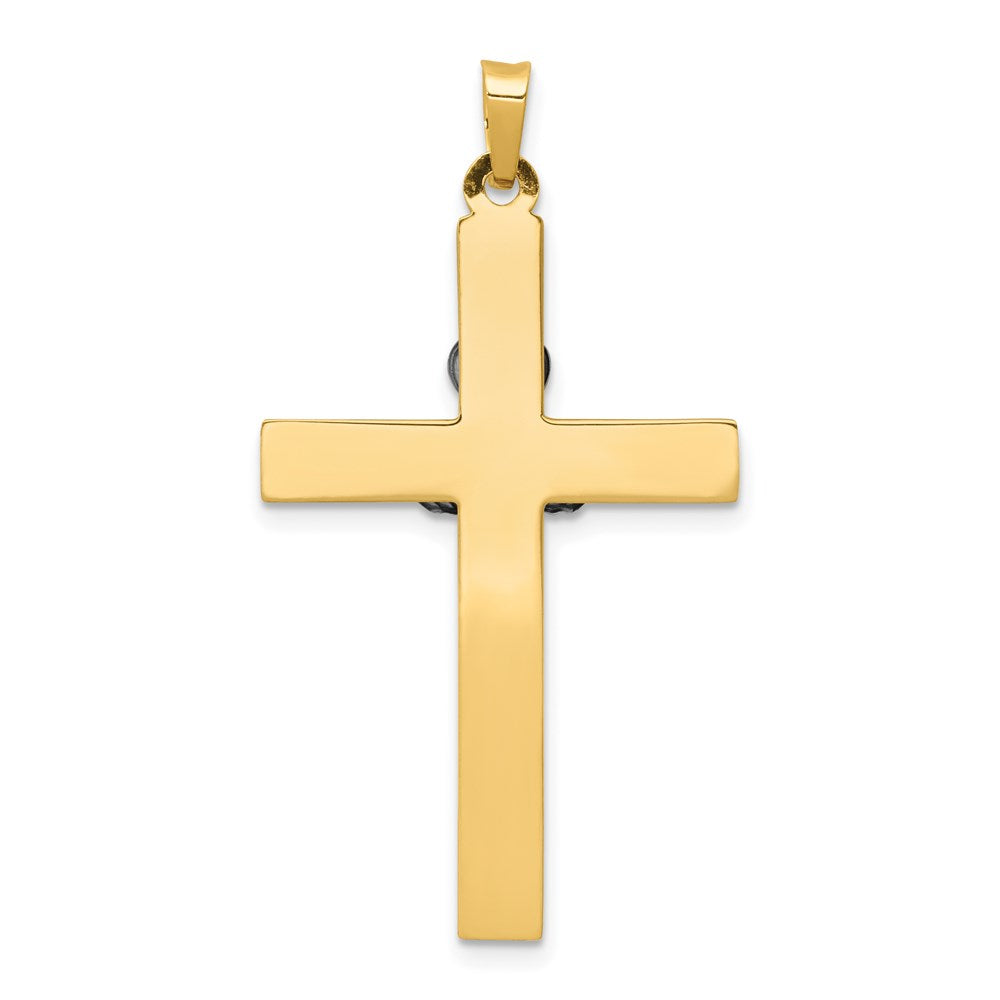 14K Bicolor Gold Claddagh-Kreuz-Anhänger