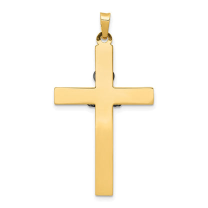 14K Bicolor Gold Claddagh-Kreuz-Anhänger