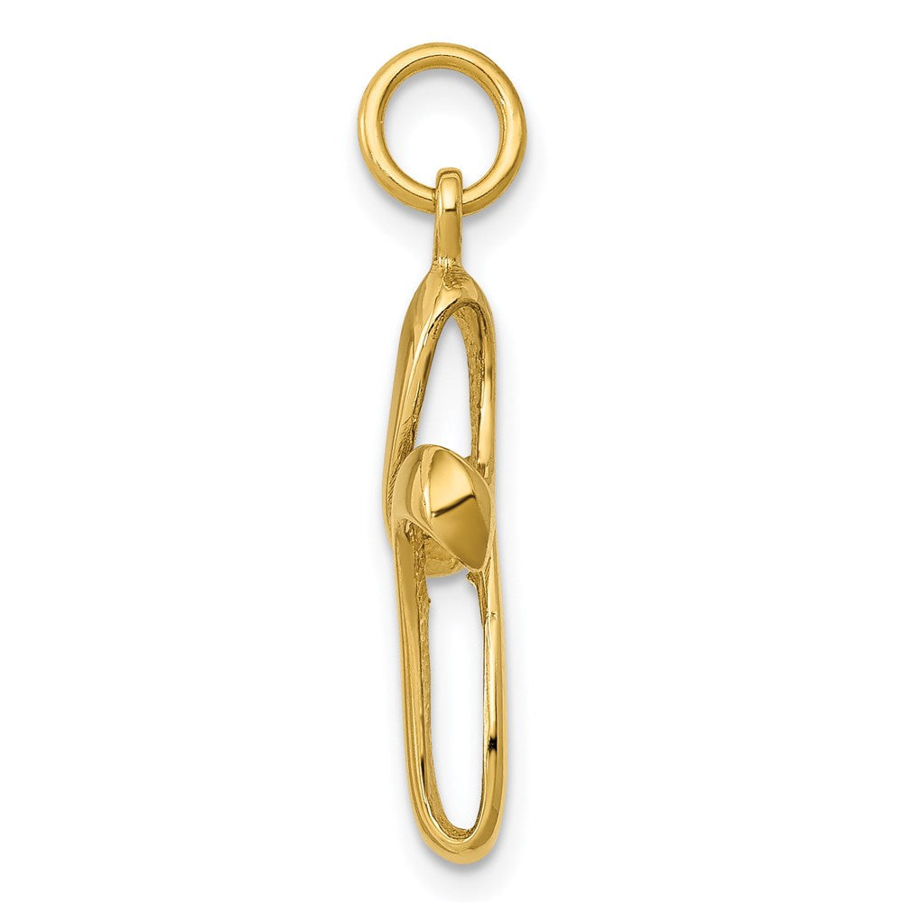 14K Gelbgold 14K Poliert Kreuz Charm