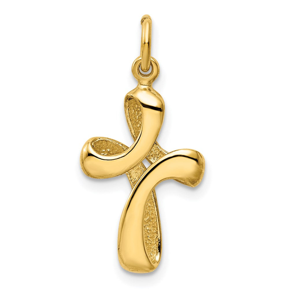 14K Gelbgold 14K Poliert Kreuz Charm