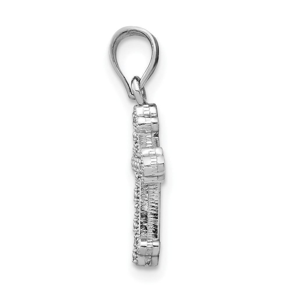 Kreuzanhänger aus 14K Weißgold mit Diamanten