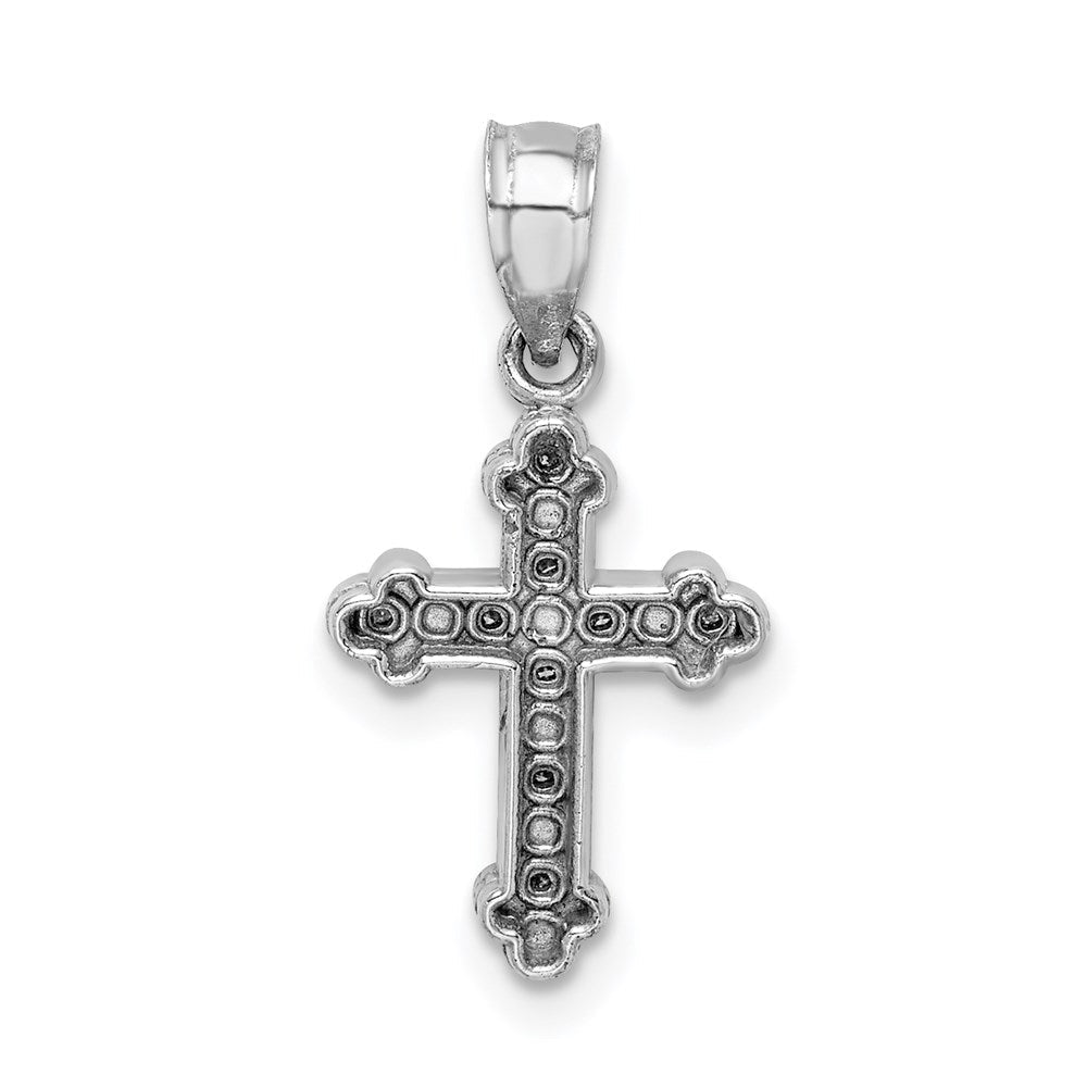 Kreuzanhänger aus 14K Weißgold mit Diamanten